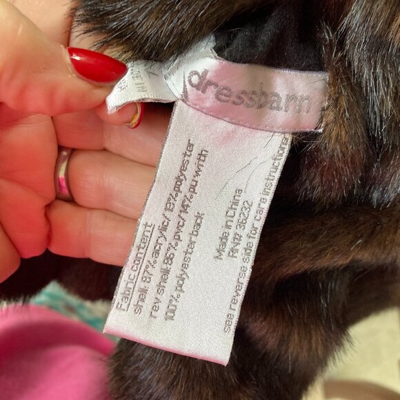 Faux Mink Vest Jacket Sz L Full Zip Heavy Coat Vest Reversible NWT - Picture 11 of 13